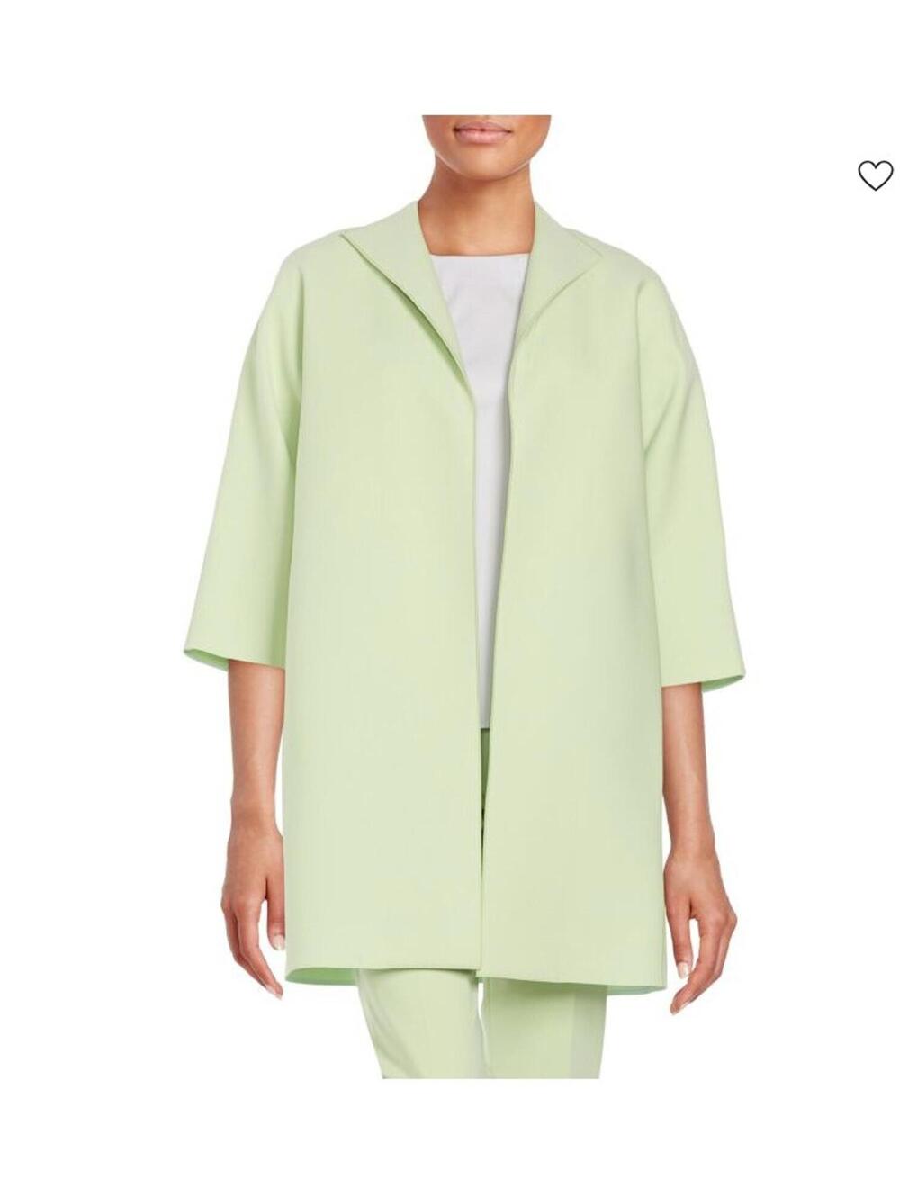 Lafayette 148 NY Mary Topper Stretch Open Jacket in Mint Size SP Quiet Luxury